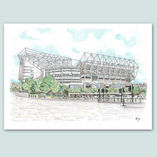 Load image into Gallery viewer, St James' Park Football Stadium Print - Newcastle United - A4 print - Art by Arjo - Football fans