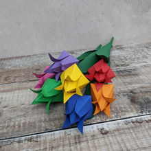 Load image into Gallery viewer, Rainbow Tulip Bouquet - Paper Flowers - Origami Blooms