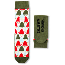 Load image into Gallery viewer, Chillin with my Gnomies Socks - Unisex socks - Urban Eccentric - Christmas Pun Socks
