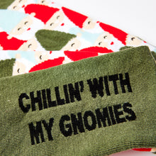 Load image into Gallery viewer, Chillin with my Gnomies Socks - Unisex socks - Urban Eccentric - Christmas Pun Socks
