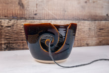 Load image into Gallery viewer, Yarn Bowl - Amber Blue - Thrown In Stone
