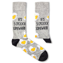 Load image into Gallery viewer, It&#39;s 5 O&#39;Clock somewhere Socks - Unisex socks - Urban Eccentric - Beer Socks
