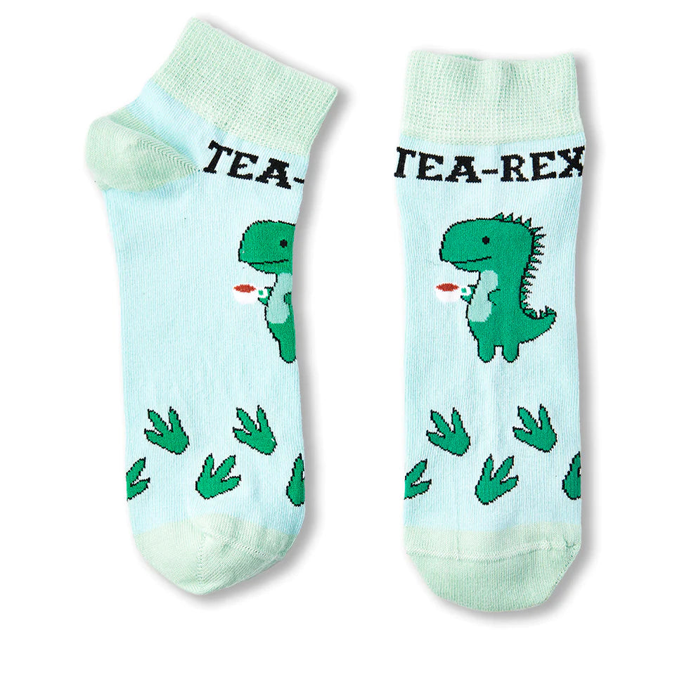 Tea-Rex Ankle Socks - Unisex socks - Urban Eccentric - Puns