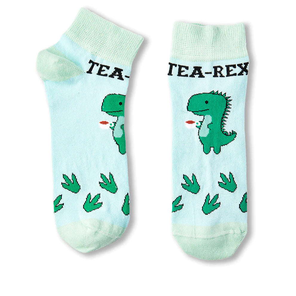 Tea-Rex Trainer Socks - Unisex socks - Urban Eccentric - Puns