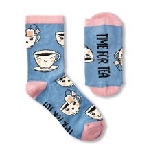 Load image into Gallery viewer, Time For Tea - Ladies socks - Two Colours - Urban Eccentric - Pun Socks
