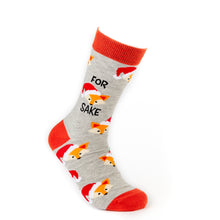 Load image into Gallery viewer, Festive For Fox Sake Socks - Unisex socks - Urban Eccentric - Foxy Christmas Socks
