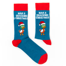 Load image into Gallery viewer, Have a Quacking Christmas Socks - Unisex socks - Urban Eccentric - Christmas Puns Socks
