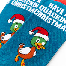 Load image into Gallery viewer, Have a Quacking Christmas Socks - Unisex socks - Urban Eccentric - Christmas Puns Socks
