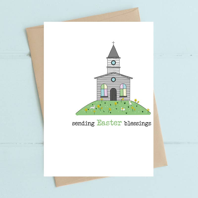 Sending Easter Blessings - Greetings Card - Dandelion Stationery