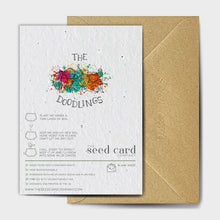 Load image into Gallery viewer, Wildflower Seed Paper Plantable Greetings Card - Thanks a Bunch, I&#39;m so Grape-Ful - Puns - Thank You Card - The Seed Card Company

