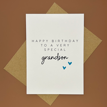 Load image into Gallery viewer, Grandson Birthday Card - Swale Studios
