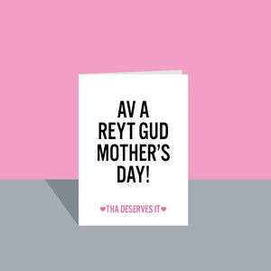 Av A Reyt Gud Mother's Day! - Mother's Day/Birthday card - JAM Artworks