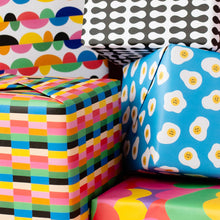 Load image into Gallery viewer, Trippy Monochrome Gift Wrap - Stylish Wrapping Paper - Studio Boketto
