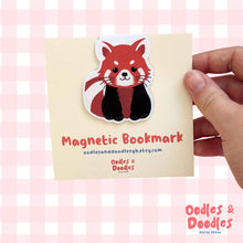 Load image into Gallery viewer, Bookmark - Red Panda Magnetic Bookmark - Animals and Books - Oodles &amp; Doodles
