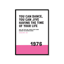 Load image into Gallery viewer, Song Lyrics Print - Dancing Queen - ABBA - 1976 - JAM Artworks
