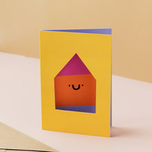 Load image into Gallery viewer, Greetings Card - New Home - Die Cut Cute House Card - Rumble Cards
