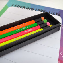 Load image into Gallery viewer, Pencil Set - Pencils of Profanity - Sweary Pencils
