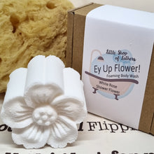 Load image into Gallery viewer, Ey Up Flower - Yorkshire themed token of affection - Foaming Body Wash - Little Shop of Lathers
