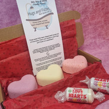 Load image into Gallery viewer, Hugs and Fizzes - pampering bath and body gift set - Little Shop of Lathers
