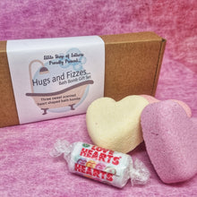 Load image into Gallery viewer, Hugs and Fizzes - pampering bath and body gift set - Little Shop of Lathers
