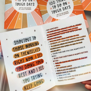 100 Things to do on tough days - A Dose of Reminders - ideas and activities for when you need a pick-me-up