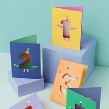 Load image into Gallery viewer, Greetings Card - Age 1 - Die Cut First Birthday Card - Rumble Cards

