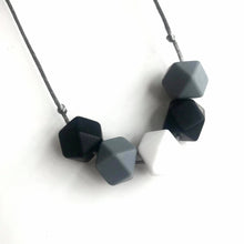 Load image into Gallery viewer, Teething Necklace - Monochrome - Geometric Silicon Bead Teething Jewellery - Mama Knows
