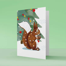 Load image into Gallery viewer, Winter Woodland Wrapping Paper and Matching Gift Tag - Recycled, sustainable &amp; eco-friendly - Curlicue
