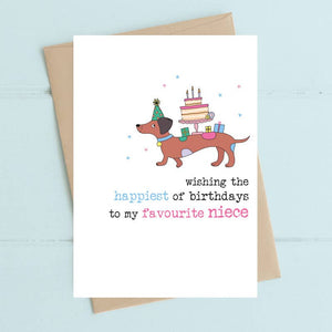 Niece Birthday - Greetings Card - Dandelion Stationery