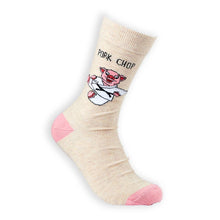 Load image into Gallery viewer, Pork Chop Socks - Unisex Pig Karate Pun Socks - Urban Eccentric
