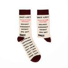Load image into Gallery viewer, Sh*t List Socks - Unisex Sweary Socks - Urban Eccentric
