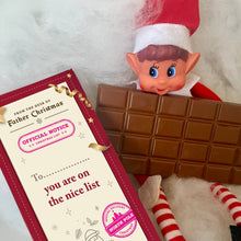 Load image into Gallery viewer, Milk Chocolate Bar - On the Nice List - Christmas Chocolate - Choc On Choc

