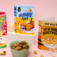 Load image into Gallery viewer, Greetings Card - Go Nuts Honey Retro Cereal Box Birthday Card - Ricicle

