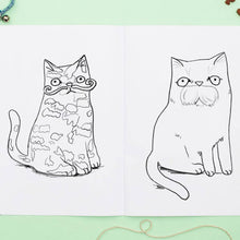 Load image into Gallery viewer, Meowstachio Cats Colouring Book - Jo Clark Design - Cat Lovers
