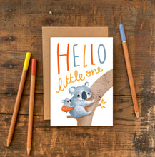 Load image into Gallery viewer, Hello Little One - New Baby Greeting Card - Emily Nash Illustration
