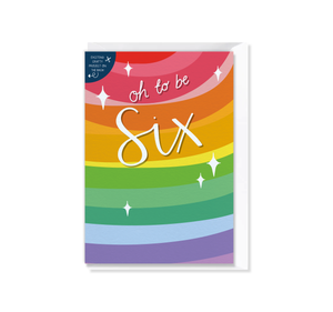 Oh to be Six – 6th Birthday Milestone Card - Crafty Project and Greetings Card - Two For Joy Illustration