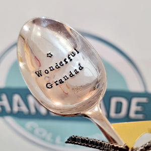 Wonderful Grandad - stamped spoon - Dollop and Stir