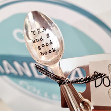 Load image into Gallery viewer, Tea and a good book - stamped teaspoon - Dollop and Stir
