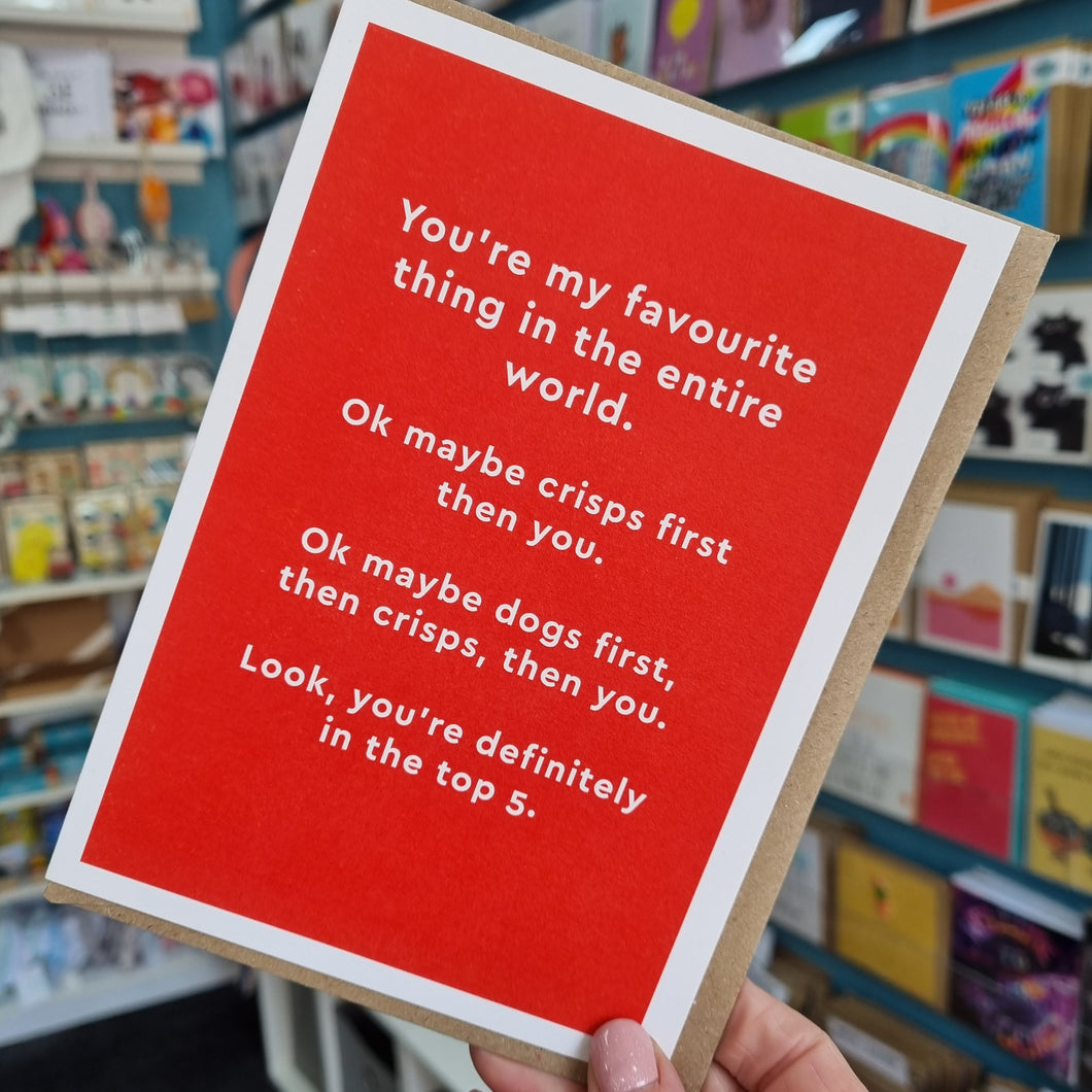 You're my favourite thing in the entire world - greetings card - OHHDeer