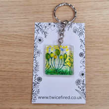Load image into Gallery viewer, Glass Keyrings - Assorted Colours - Summer Meadow - Twice Fired
