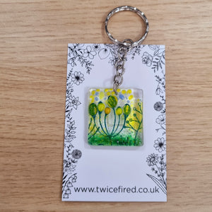 Glass Keyrings - Assorted Colours - Summer Meadow - Twice Fired