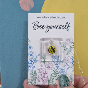 Glass Keepsake Wish - Bee Puns - Sentimental gift token - Twice Fired