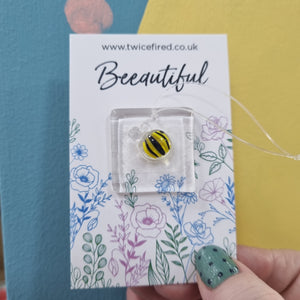 Glass Keepsake Wish - Bee Puns - Sentimental gift token - Twice Fired