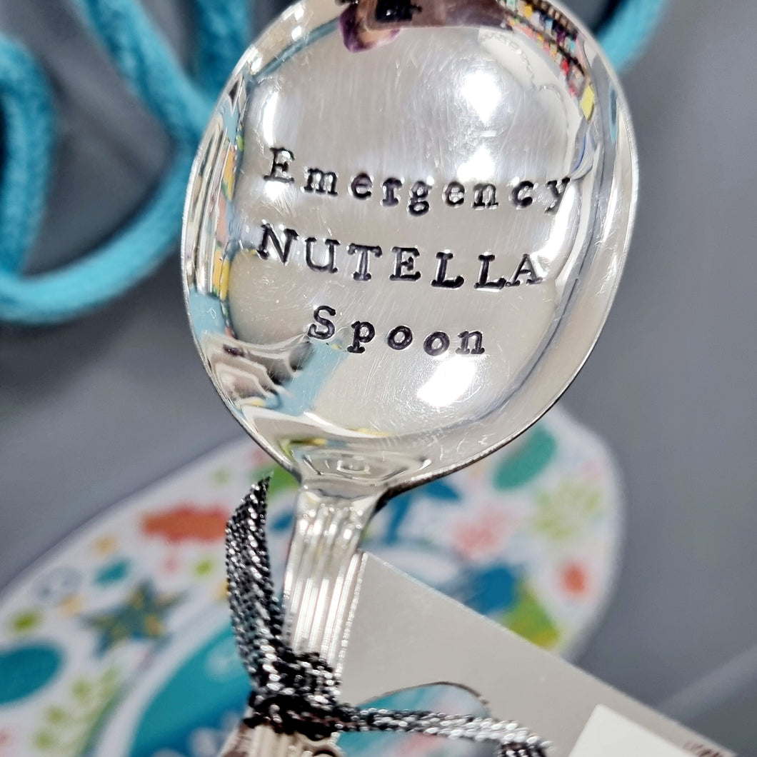 Emergency Nutella Spoon - stamped spoon - Dollop and Stir