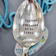 Load image into Gallery viewer, Sprouts just want to be loved - stamped spoon - Dollop and Stir
