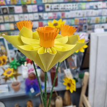 Load image into Gallery viewer, Origami Daffodils - Bouquet of 3 - Easter Gift - Origami Blooms
