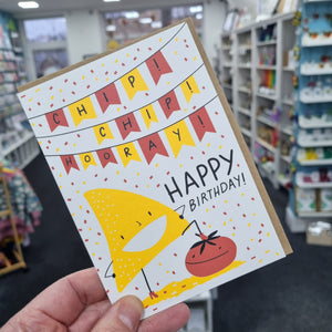 Chip! Chip! Hooray Birthday Card - Pun greetings card - OHHDeer