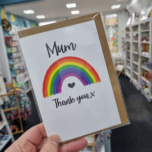 Mum, Thank You - Rainbow Greetings card - Hello Sweetie