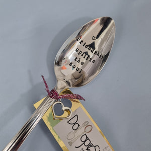 Friendship uplifts the soul - stamped spoon - Dollop and Stir - sentimental gift idea