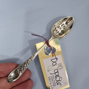 60 and Sassy - stamped spoon - Dollop and Stir